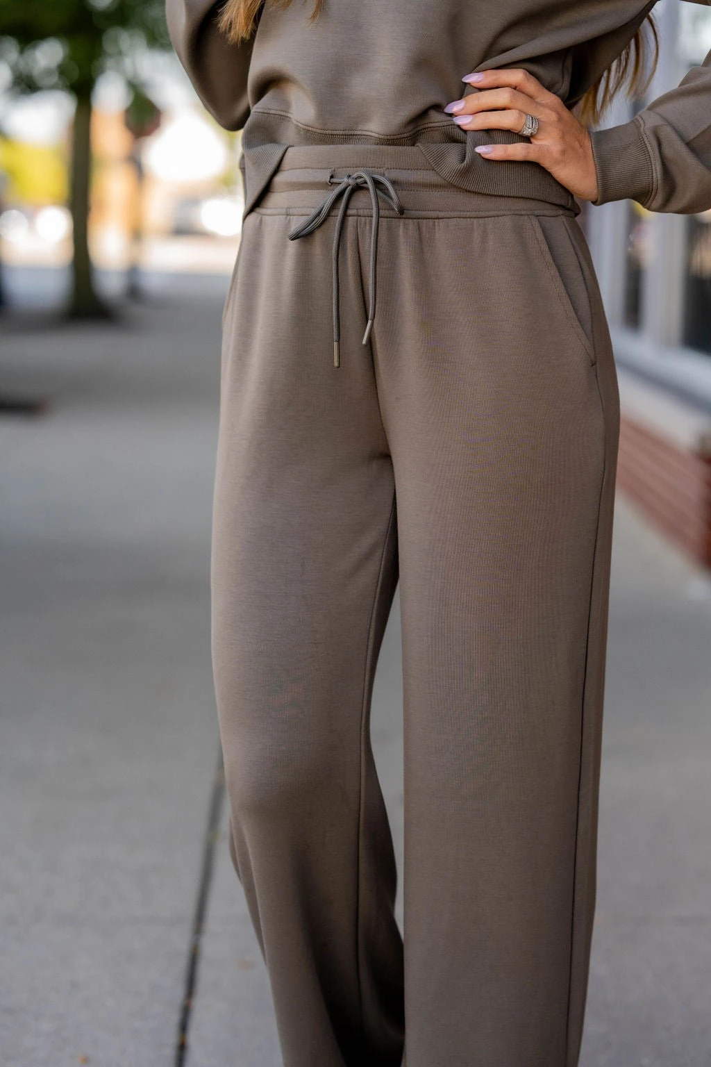 Side Slit Flare Drawstring Pants 7 Side Slit Flare Drawstring Pants - Image 7