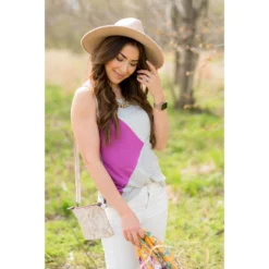 Tri Blocked Striped Tank -Women's Clothing Store BB 1479 b21cb985 eeb4 403e 825d c8af9b6f603a