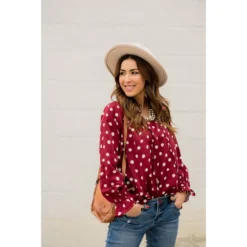 Polka Dot Drawstring Blouse 22 Polka Dot Drawstring Blouse -Women's Clothing Store BB 1479 bcd02b15 1535 4346 8033 d6249ae4d550