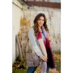 Vibrant Block Dipped Scarf 22 Vibrant Block Dipped Scarf -Women's Clothing Store BB 1481