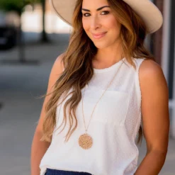 Textured Dots Pocket Tank -Women's Clothing Store BB 1481 8a39660c db85 4010 a1dc 936561a2d2c2