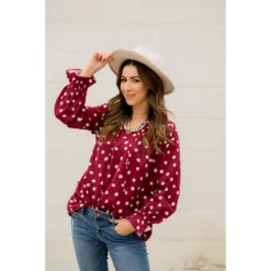 Polka Dot Drawstring Blouse 20 Polka Dot Drawstring Blouse -Women's Clothing Store BB 1481 d6ab507f be0c 4887 af69 974e046b6534