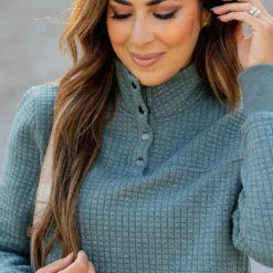 Quilted Button Accent Pullover -Women's Clothing Store BB 1485 43bbb25b bee7 4beb b450 6348ac3db6a2 497935