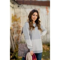 Day To Day Striped & Chevron Sweatshirt