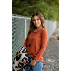 Betsey's Butter Soft Long Sleeve Basic Tee -Women's Clothing Store BB 1493 4510ab5f b444 41be 924c df65b16b8c36