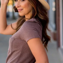 Ribbed Pocket Tee -Women's Clothing Store BB 1521 6fb86c21 0db0 47c7 8a83 3e1419db6141 304297