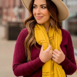 Dark Mustard Plaid Scarf -Women's Clothing Store BB 1530 d7d0468a a678 4ded a551 e138add19c6f 876540