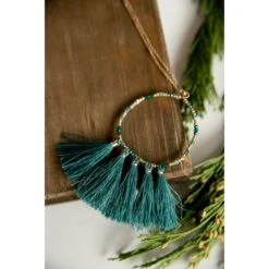 Beaded Fringe Necklace -Women's Clothing Store BB 1543