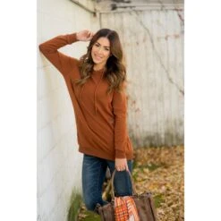 Betsey's Leather Accented Hoodie -Women's Clothing Store BB 1555 252292d6 e597 491d adb0 f1c94fd86bf9