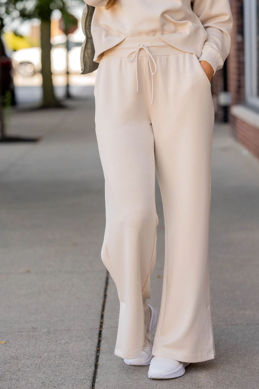 Side Slit Flare Drawstring Pants 10 Side Slit Flare Drawstring Pants - Image 10
