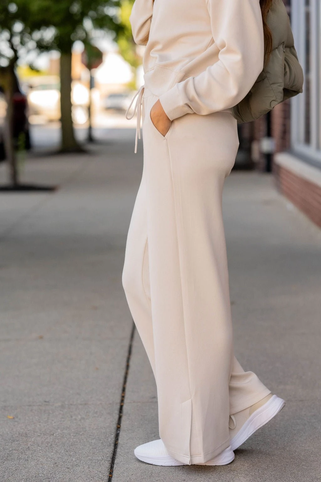 Side Slit Flare Drawstring Pants 11 Side Slit Flare Drawstring Pants - Image 11