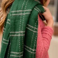 Dashed Plaid Fringe Scarf -Women's Clothing Store BB 1567 f718438a da1a 4389 a2fa 0405996db9fb 982371