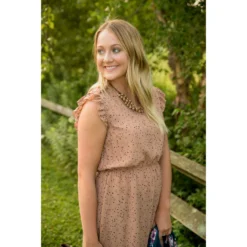 Speckled V-Neck Dress -Women's Clothing Store BB 1568 5541f1bc b48c 403a a7da db6e155b82c1