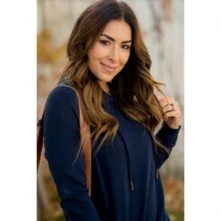 Betsey's Leather Accented Hoodie -Women's Clothing Store BB 1590 1c342334 fcd4 49a5 8e27 c425428f943b