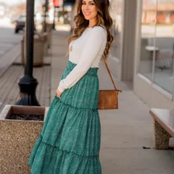 Spotted Tiered Maxi Skirt 22 Spotted Tiered Maxi Skirt -Women's Clothing Store BB 1594 453575