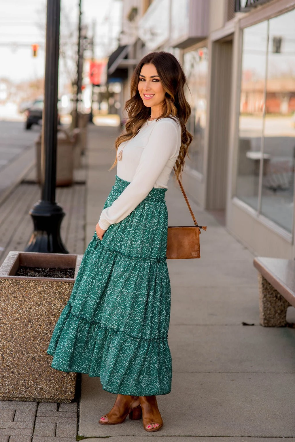 Spotted Tiered Maxi Skirt 9 Spotted Tiered Maxi Skirt - Image 9