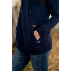 Betsey's Leather Accented Hoodie -Women's Clothing Store BB 1594 8fb56cee 0684 4b7a 9e84 bd4034f8f79f