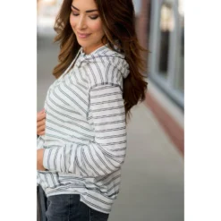 Double Mixed Striped Hoodie -Women's Clothing Store BB 1602 f4cc336e 9546 4245 9c24 13b8d2d19d52