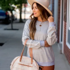 Cinch Sleeve Sweatshirt -Women's Clothing Store BB 1604 426134