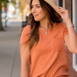 Ribbed Pocket Tee -Women's Clothing Store BB 1604 7f528ed2 ef00 4ed9 8efd c10e846c4318 538657