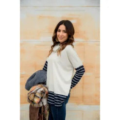 Trimmed Cowl Neck Sweatshirt -Women's Clothing Store BB 1606 c32e1bb3 634e 44d8 a204 f0461972c778