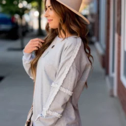 Cinch Sleeve Sweatshirt -Women's Clothing Store BB 1607 43c84f9a e95c 4529 a69a 1ba35f4ae36b 496409