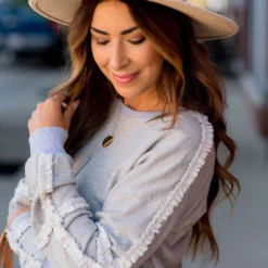 Cinch Sleeve Sweatshirt -Women's Clothing Store BB 1611 39a7be87 449c 4a4f 8499 3942736861df 908967