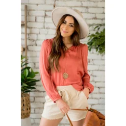 Classy Ruche Shoulder Button Sleeve Blouse -Women's Clothing Store BB 1615 27746d80 d405 43c4 8844 b36868591ce9