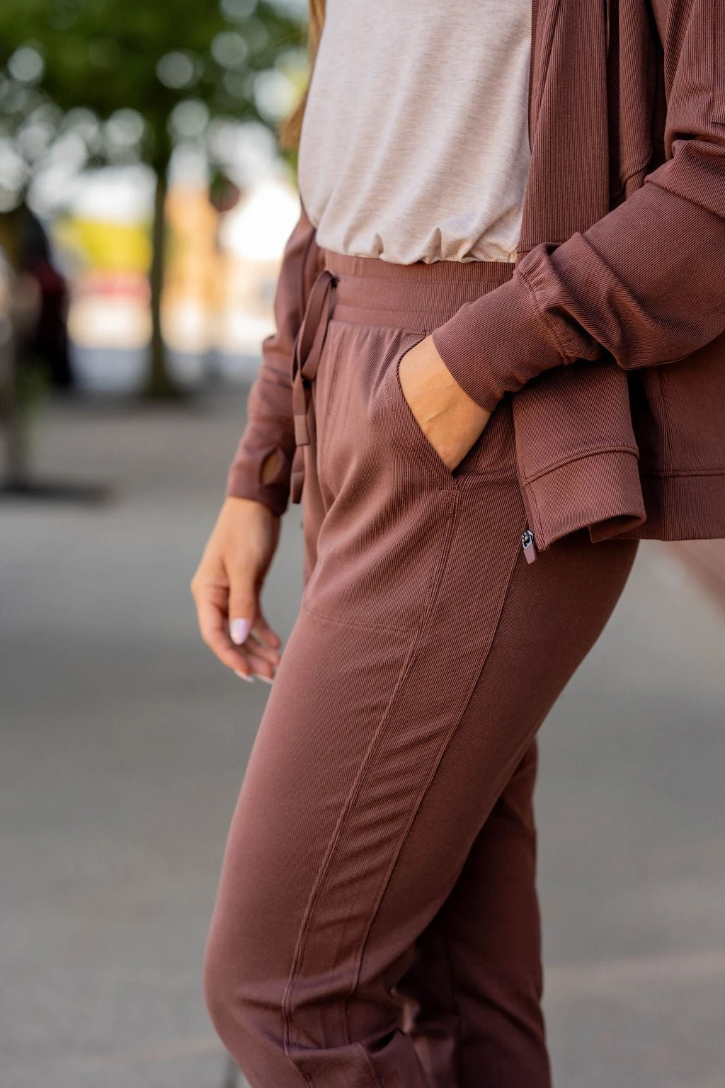 Lightly Ribbed Drawstring Joggers 8 Lightly Ribbed Drawstring Joggers - Image 8