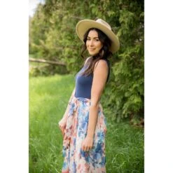Watercolor Floral Bottom Maxi -Women's Clothing Store BB 1616