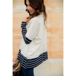 Trimmed Cowl Neck Sweatshirt -Women's Clothing Store BB 1618 34ac9dbf 8954 44b3 aa71 681e246964a1