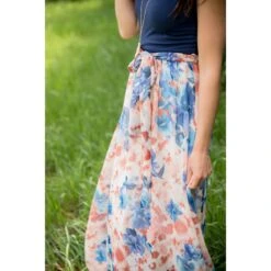 Watercolor Floral Bottom Maxi -Women's Clothing Store BB 1621 1