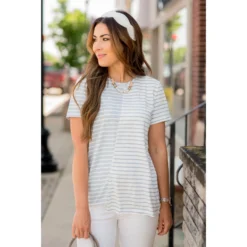 Asymmetrical Striped Tee -Women's Clothing Store BB 1624 fdfb565d d664 4a68 93cb a7f09d7dbf96