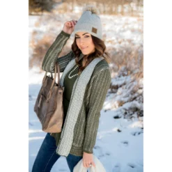 Mixed Knit Cardigan -Women's Clothing Store BB 1627
