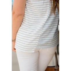 Asymmetrical Striped Tee -Women's Clothing Store BB 1634 d6eb1c24 7e4e 4939 be45 a503e07eeadb