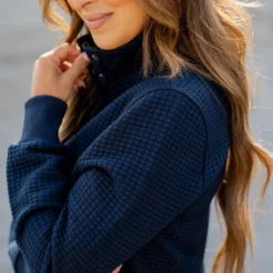 Quilted Button Accent Pullover -Women's Clothing Store BB 1639 24d99cf3 81c8 4aa9 a64c c4d72c6041c9 350784