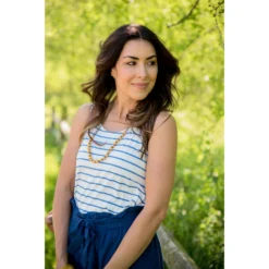 Perry Blue Striped Tank -Women's Clothing Store BB 1640