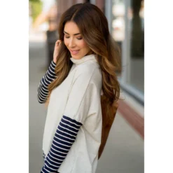 Cowl Neck Accent Tunic Sweatshirt -Women's Clothing Store BB 1660 e6e09159 5021 4d64 a055 54db9315761f