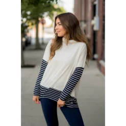 Cowl Neck Accent Tunic Sweatshirt -Women's Clothing Store BB 1664 15939b31 0975 4907 902a 63414efb9586