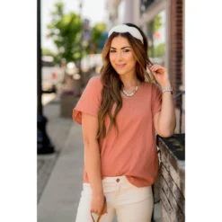 Textured Detailed Back Tee -Women's Clothing Store BB 1666 286defe3 7c8e 4fe2 a30a fb323770c8f8