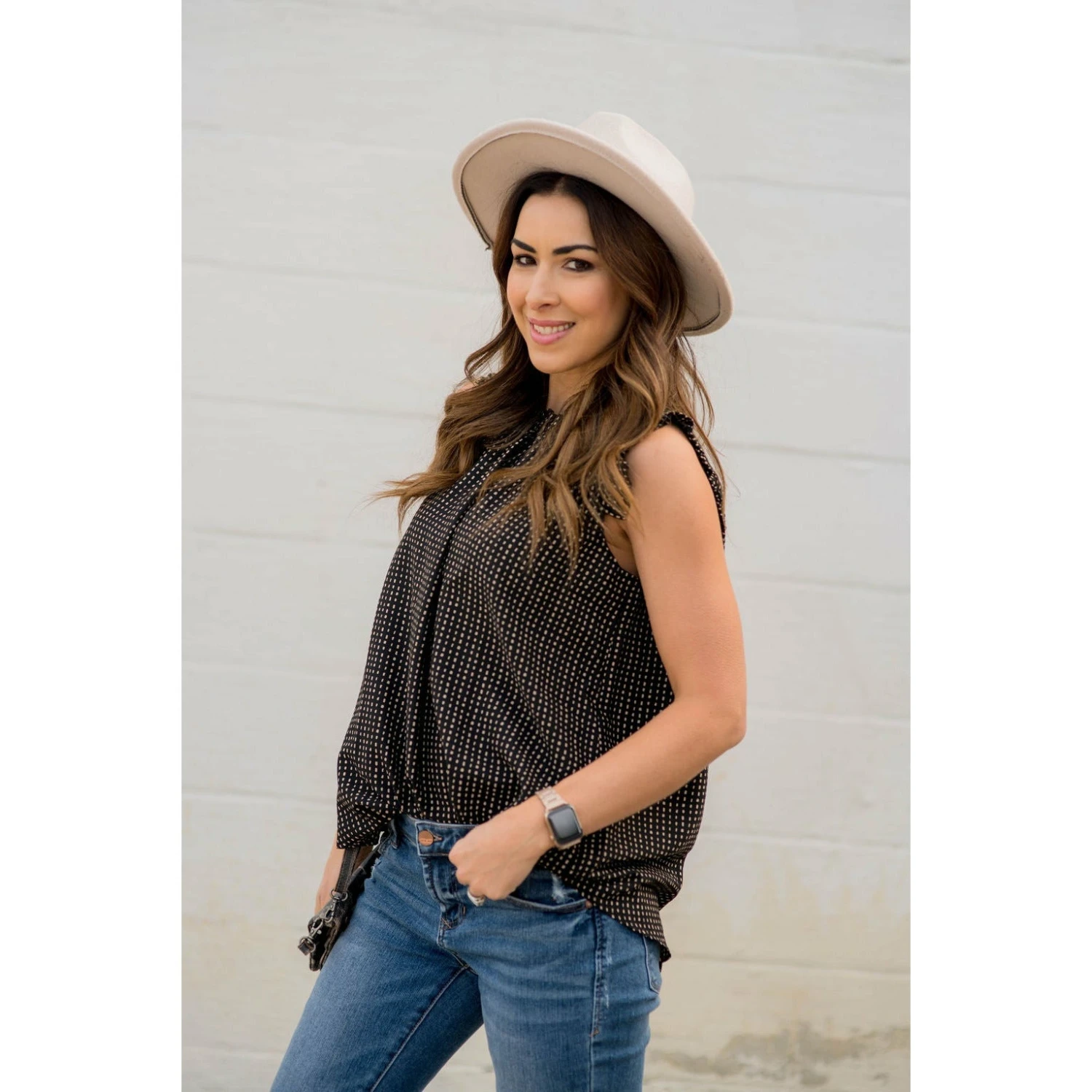 Printed Ruffle Sleeve Cinch Neck Tank 14 Printed Ruffle Sleeve Cinch Neck Tank - Image 14