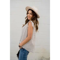 Printed Ruffle Sleeve Cinch Neck Tank 39 Printed Ruffle Sleeve Cinch Neck Tank -Women's Clothing Store BB 1700 1a89b919 c4f6 4e7c 945a d2eb579a79b9