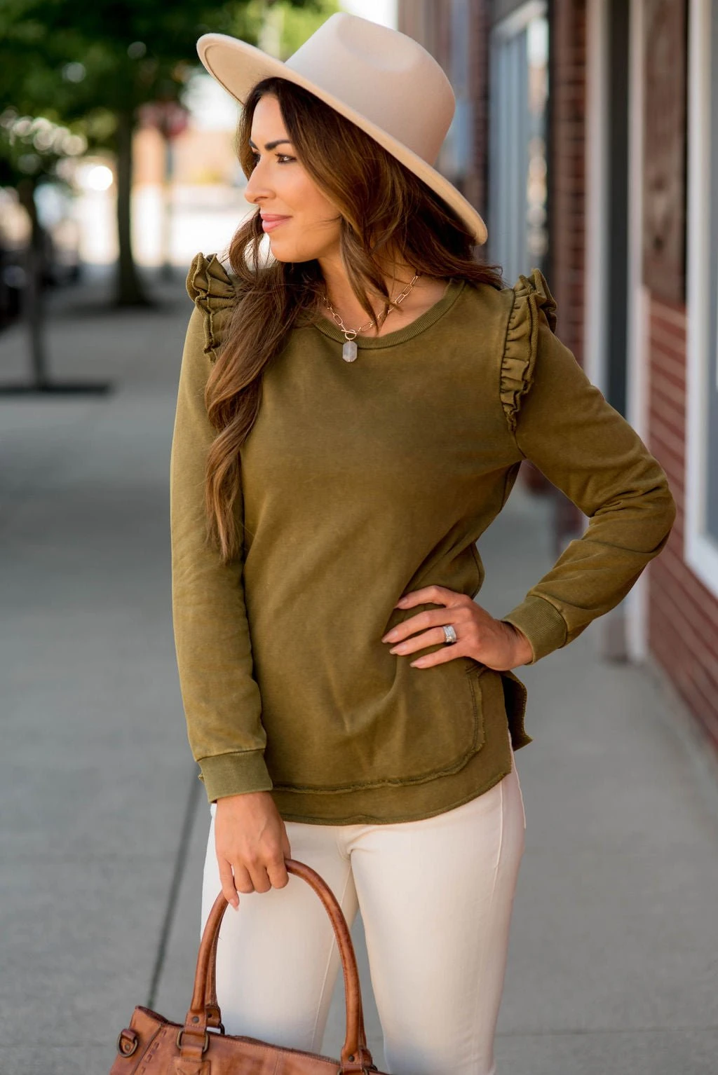 Posh Raw Ruffle Edged Crewneck 1 Posh Raw Ruffle Edged Crewneck