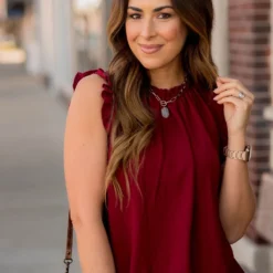 Dressy Ruffle Cinch Tank Blouse -Women's Clothing Store BB 1715 517b57e2 1e49 4f00 9a8d 55a73150df00 959677