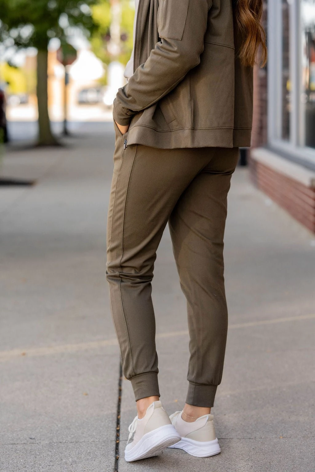 Lightly Ribbed Drawstring Joggers 4 Lightly Ribbed Drawstring Joggers - Image 4