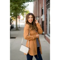 Cinched Zipper Jacket -Women's Clothing Store BB 1735 6767dc78 5d2b 41cd 90b4 70b58236a9e2