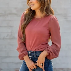 Ribbed Body Blouse Sleeve Tee -Women's Clothing Store BB 1740 5b3df9d0 12c8 406a bb1e bfe2a60979e8 148859