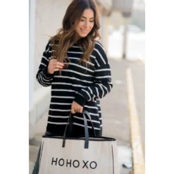 Sassy Side Zipper Striped Sweatshirt -Women's Clothing Store BB 1741 1fda3710 7ca9 4ecc a5ba d8bec066d40c