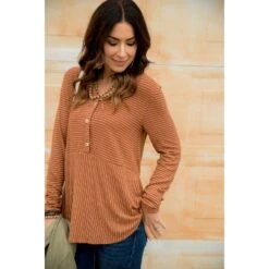 Triple Button Striped Peplum Tee -Women's Clothing Store BB 1760 f183e044 0128 409f 8757 52522749431b 362594