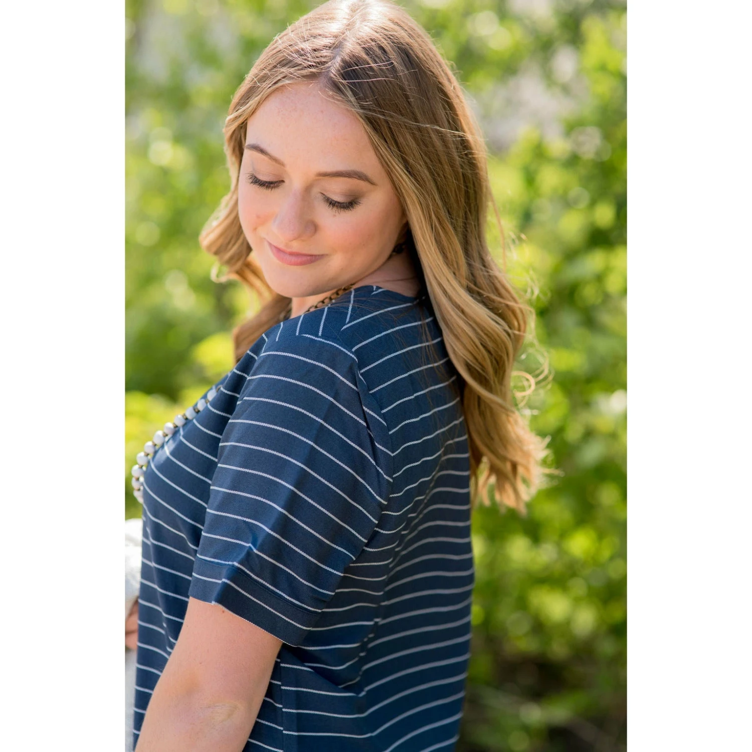 Textured Striped Blouse 6 Textured Striped Blouse - Image 6